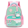 Kids' cartoon cat backpack in purple colour design